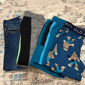 Lot of 4 boy size 6 bottoms.  3 pants and 1 shorts.